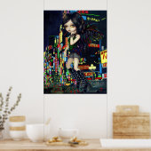 Shinjuku Angel ART PRINT gothic Japan fairy tokyo ポスター (キッチン)