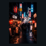 Shinjuku Tokyo - Dark Theme ポスター<br><div class="desc">Shinjuku is one of Tokyo's most famous neighbourhoods with many back alleys an laneways meandering between tall buildings and speckled with neon lights. 

This dark themed photographic image beautifully captures the scene at night and will look stunning on a poster on your wall.</div>