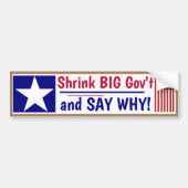 Shink Big Gov't'tとSAY WHY!バンパーステッカー バンパーステッカー (正面)