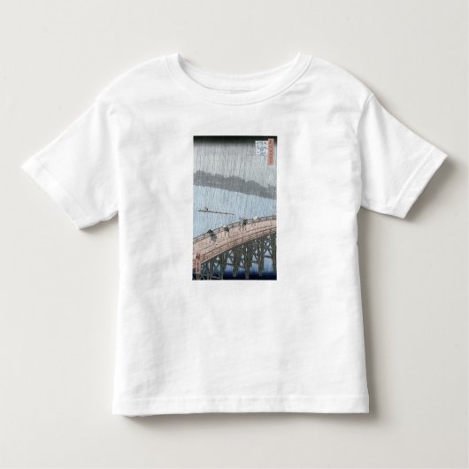 ShinOhashi橋上の突然のシャワー トドラーTシャツ (正面)