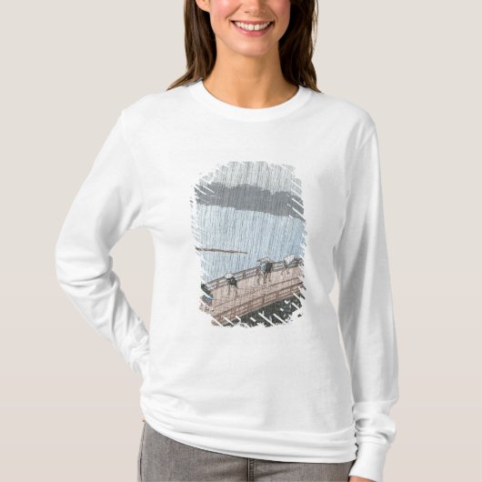 ShinOhashi橋上の突然のシャワー Tシャツ (正面)