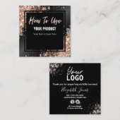 Shinyバラ金ゴールドの使い方 スクエア名刺 (正面/裏面)