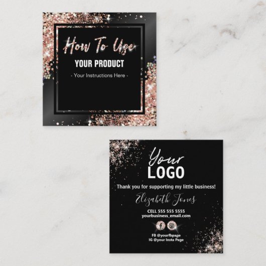 Shinyバラ金ゴールドの使い方 スクエア名刺 (正面/裏面)