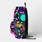 shiny Abstract art プリントバックパック (右)