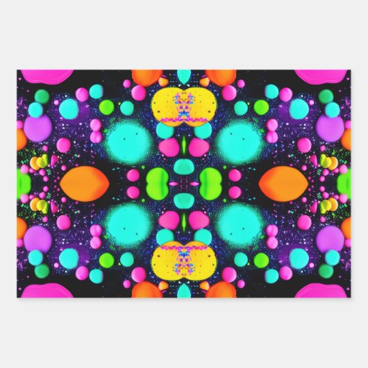 shiny Abstract art ラッピングペーパーシート (正面)