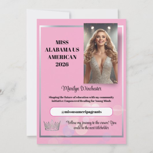 Shiny Bubbles Pageant Autograph Card Template (裏面)