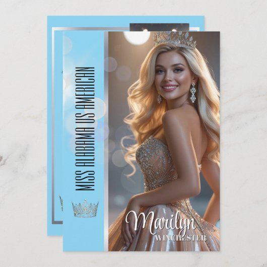 Shiny Bubbles Pageant Autograph Card Template (正面/裏面)