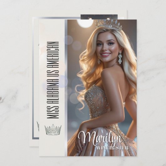 Shiny Bubbles Pageant Autograph Card Template (正面/裏面)