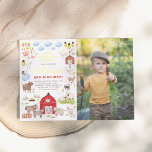Shiny Farm Animals Bash Birthday Party写真 箔招待状<br><div class="desc">金ゴールド、銀、またはバラの金ゴールドフォイル実在で、あなたの誕生日招待状にいくつかの輝きを追加！お祝前の小さな農家の大きな日に、この誕生日パーティーの招待！この離れ誕生会の招待の手側は、農動物のイラストのフル魅力的フレームを備えている。二頭の小さな豚、アヒルの家族、ウシ、ウサギ、馬とロバ、ヤギ、羊、猫と犬、鶏でいっぱいの家、大きな赤い納屋がある。フレームの中読にホイルと誕生日の招待状では、それは"Oink,  quack,  モー & neigh実在"。誕生日の男の子または誕生日の女の子の名前書は、緑色の大文字で年齢を下にしてフォイルプレスのスクリプトレタリングで表示される。イベント詳細はserifのタイポグラフィで下シンプルに印刷されている。招待状の右側には、あなたの選択のカスタム写真がある。この任意の年齢の誕生日パーティーの招待状は、ペット動物園への旅行、地元の農場のお祝い、納屋周囲の庭をテーマにしたパーティーに最適である。フォントもし、配置、ホイル、またはカラーを編集したい場合は、単に「さらにクリックにスクロールしカスタマイズて、Zazzleデザインツールを使用する。上のツールから金ゴールド、銀、バラ金ゴールド箔から簡単に選択できる。このページにリンクされているコレクションを表示して一致するアイテムを検索するか、詳細については当社のストアを参照バースデーパーティ招待状。</div>