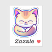 shiny fluffy cat sticker シール (シート)