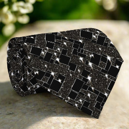 Shiny Glitter Diamond Effect Elegant Modern Luxury ネクタイ