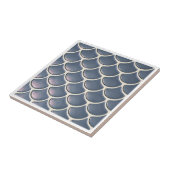 Shiny Mermaid Scale Pattern Navy Blue ID1199 タイル (側面)