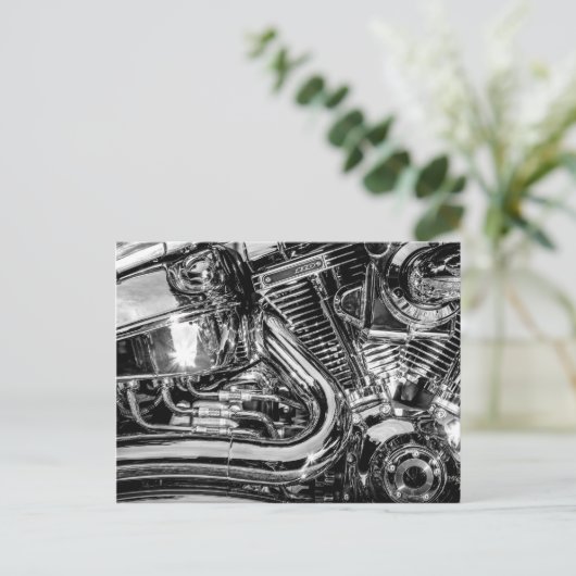 Shiny motorbike engine ポストカード (スタンド正面)