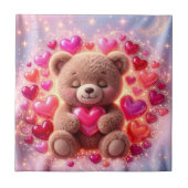 Shiny Teddy Love Tile 💖Ceramic Tile タイル (正面)