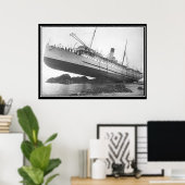 Ship Aground走ヴィンテージ写真ポスター ポスター (ホームオフィス)