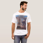 Ship and a Frigate at Anchor Tシャツ (正面フル)