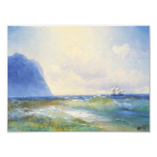 Ship At Sea, Aivazovsky フォトプリント (正面)