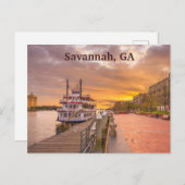 Ship at the 波止場Near Downtown Savannah, GA ポストカード (正面/裏面)