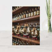 Ship, Boats, Bottles of Booze Birthday カード (正面)