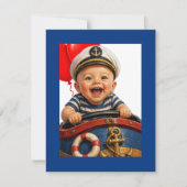 Ship Captain Digital Download Shower Invite 招待状 (正面)