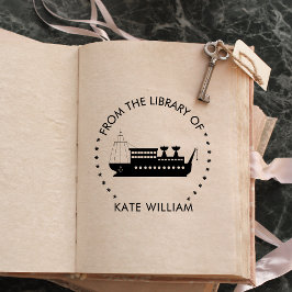 Ship From the library of Round stamp セルフインキングスタンプ