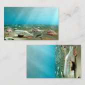 Ship-in-a-ボトル難破ブックマーク 名刺 (正面/裏面)