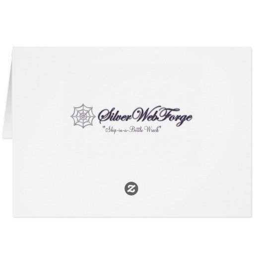 Ship-in-a-ボトル難破船カード (裏面横)