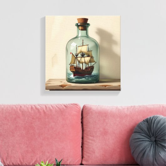 Ship in a Bottle  キャンバスプリント (インサイチュ (リビング))