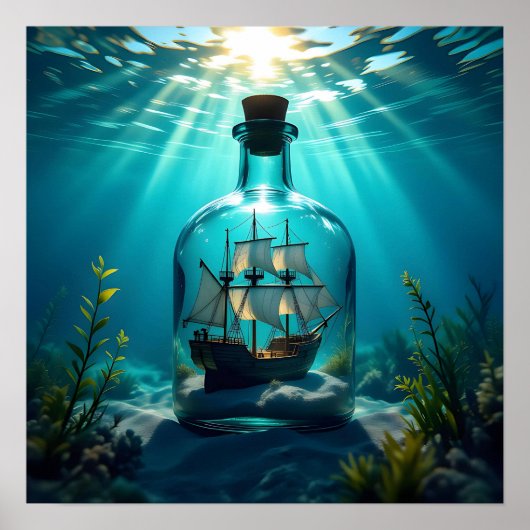 Ship in a Bottle in the Ocean ポスター (正面)