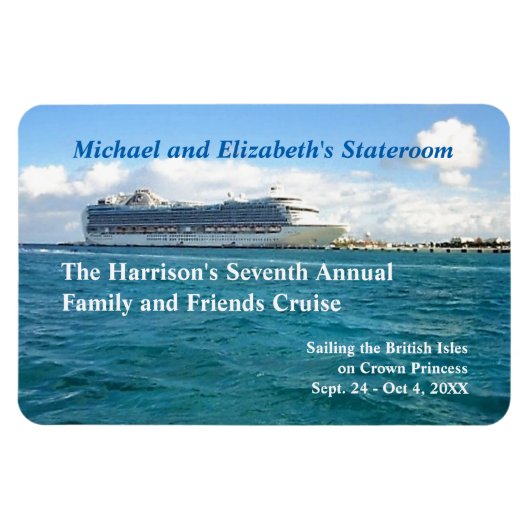 Ship in Portステートルーカスタムムドアマーカー マグネット (横)