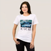 Ship In the Sea in Storm, Navy Blue トライブレンドＴシャツ (正面全面)