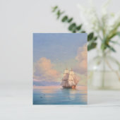 Ship off the coast - Ivan Aivazovsky ポストカード (スタンド正面)