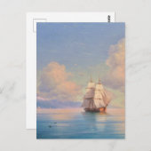 Ship off the coast - Ivan Aivazovsky ポストカード (正面/裏面)