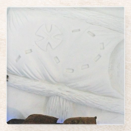 Ship Room at Hotel de Glace，ケベック，カナダ ガラスコースター (正面)