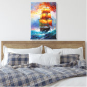 Ship Streted Canvas Print キャンバスプリント (インサイチュ (寝室))