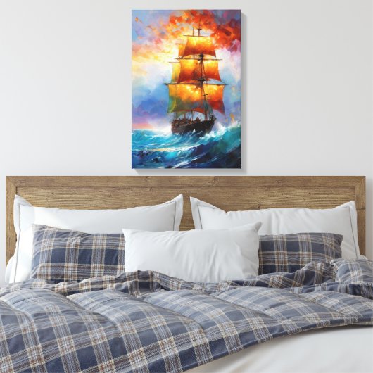 Ship Streted Canvas Print キャンバスプリント (インサイチュ (寝室))