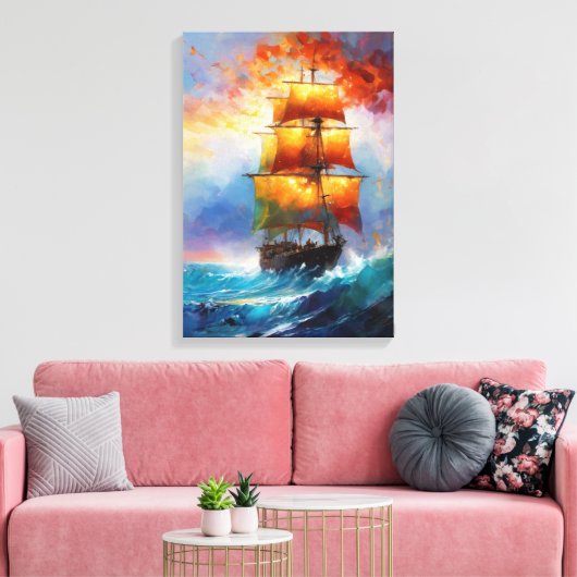 Ship Streted Canvas Print キャンバスプリント (インサイチュ (リビング))