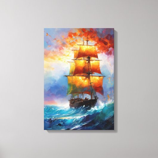 Ship Streted Canvas Print キャンバスプリント (正面)