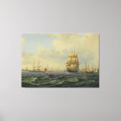 Shipping At Copenhagen キャンバスプリント (正面)