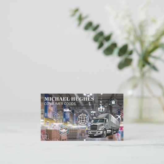 Shipping Delivery System | Truck Driver 名刺 (スタンド正面)