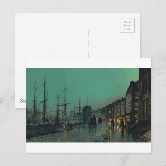 Shipping on the Clyde by John Atkinson Grimshaw ポストカード (正面/裏面)