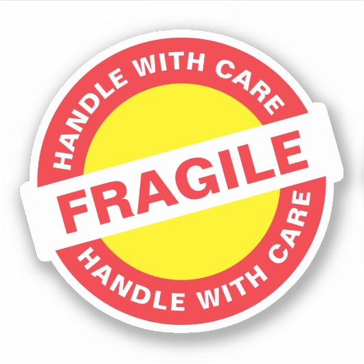 Shipping Packaging (Handle with Care) Fragile シール (正面)
