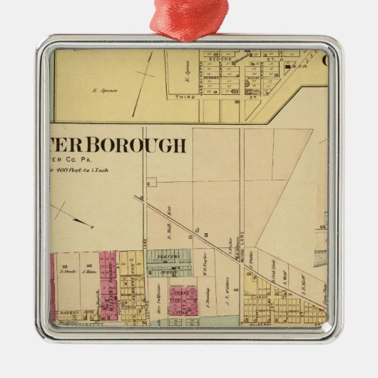 Shippingportが付いているBridgewaterの自治区 メタルオーナメント (正面)