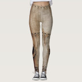 Shiprebakメタル素朴リベットのテクスチャ レギンス (正面)