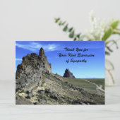 Shiprockノートカード、悔やみや弔慰ありがとう サンキューカード (スタンド正面)