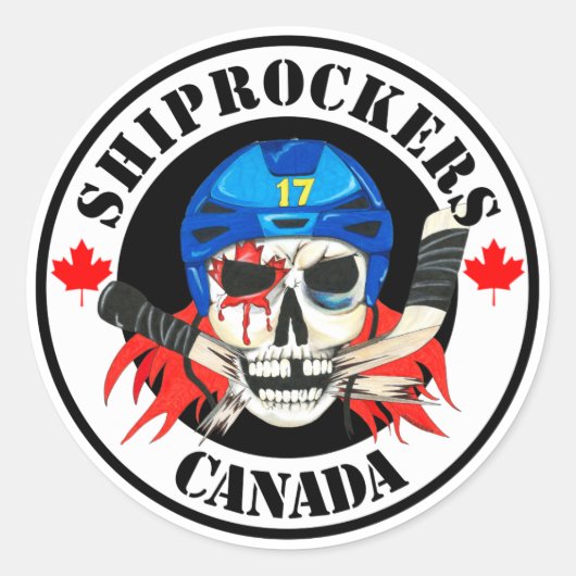 Shiprockerステッカー ラウンドシール (正面)
