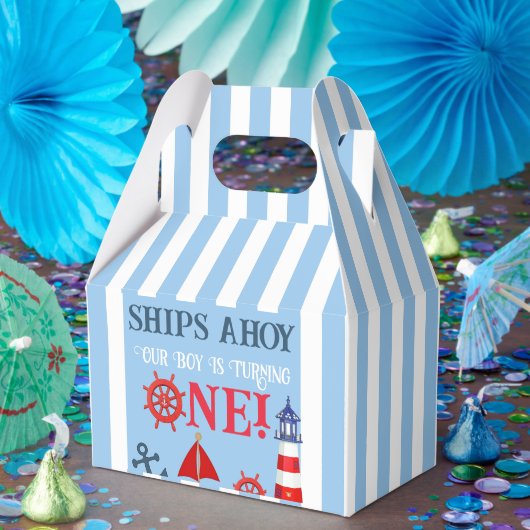 Ships Ahoy我々の男の子は1つの最初の誕生日 フェイバーボックス (パーティー)
