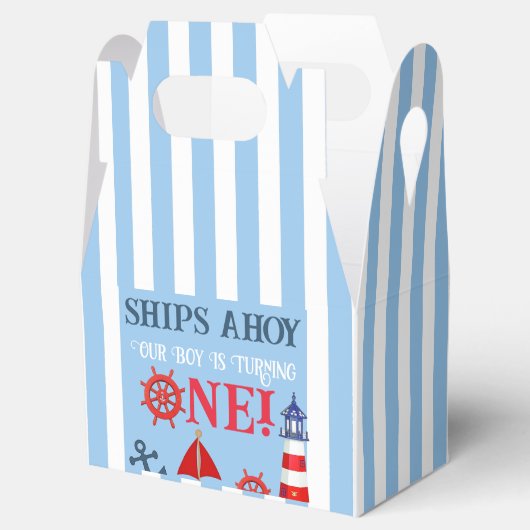 Ships Ahoy我々の男の子は1つの最初の誕生日 フェイバーボックス (オープン)