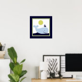 Ships Ahoy Mate/航海のWhale Wall Art Poster ポスター (ホームオフィス)