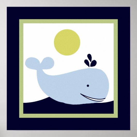 Ships Ahoy Mate/航海のWhale Wall Art Poster ポスター (正面)